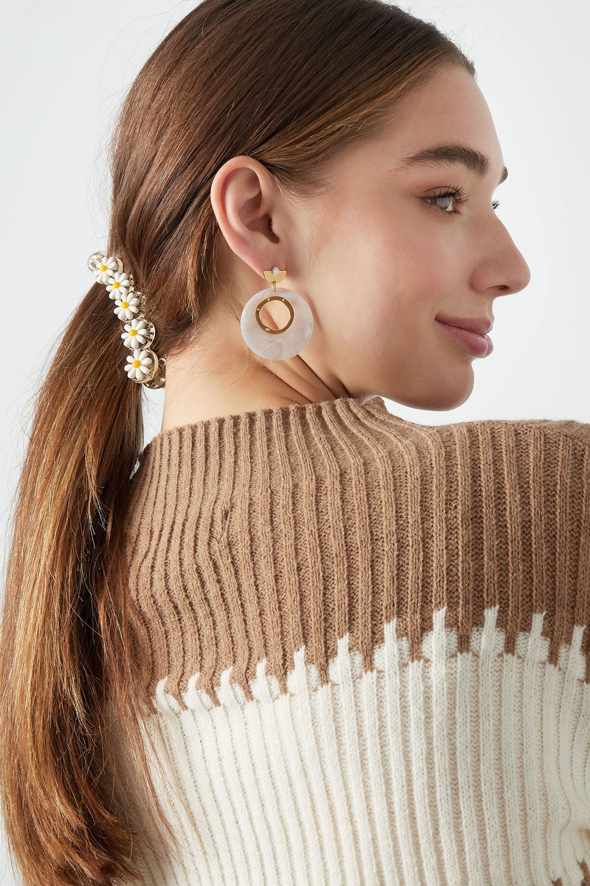 Fermaglio margherite bianche